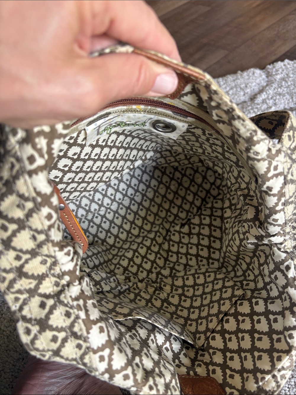 Fossil canvas bag with key - Picture 5 of 10